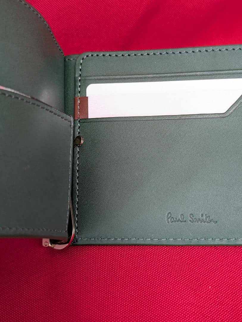 【新品未使用】ポールスミス　 2つ折りマネークリップ　財布 緑