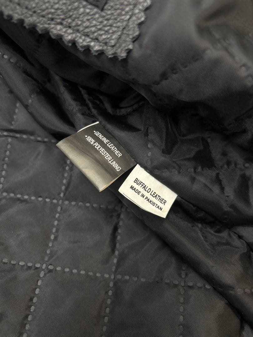 ①Freedom レザー ライダース ジャケット ホワイトライン