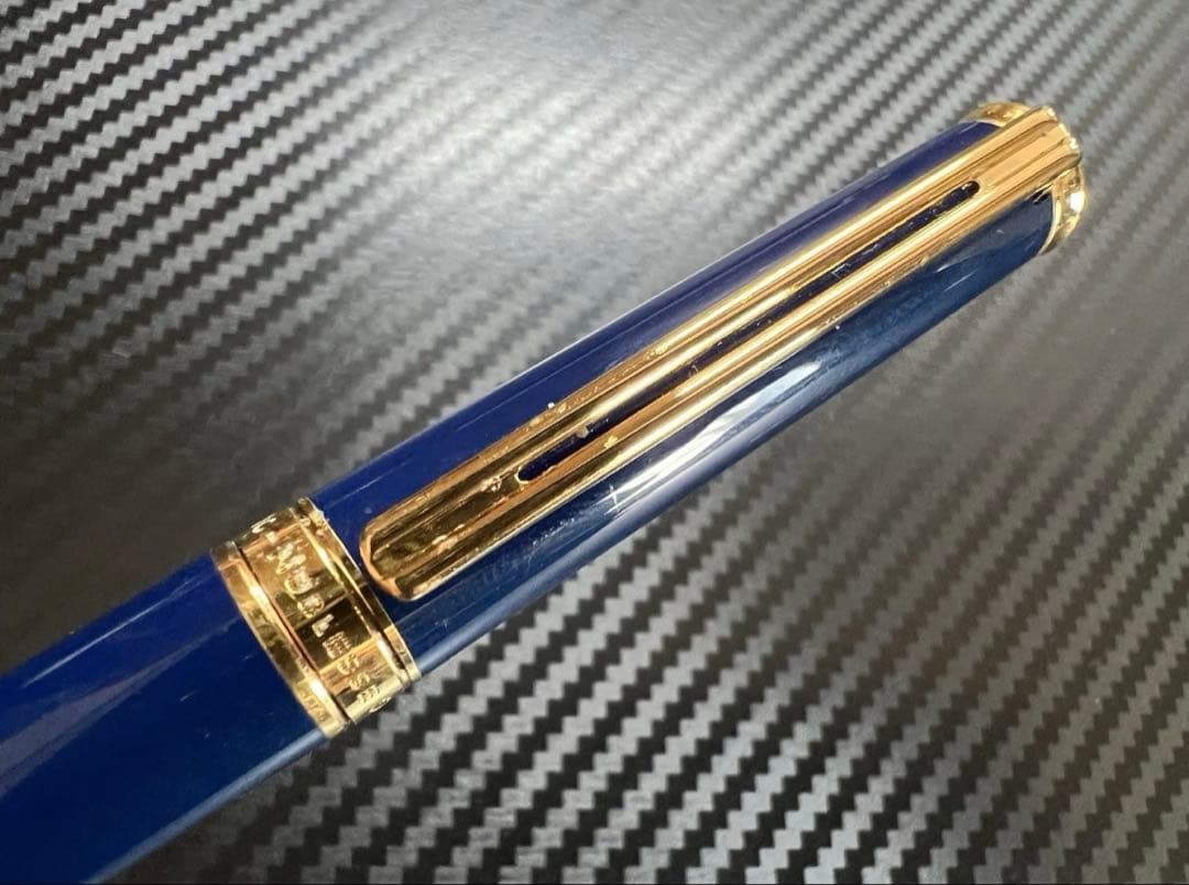 極美品 モンブラン ノブレス F 細字 オブリージュ ダークブルー 万年筆