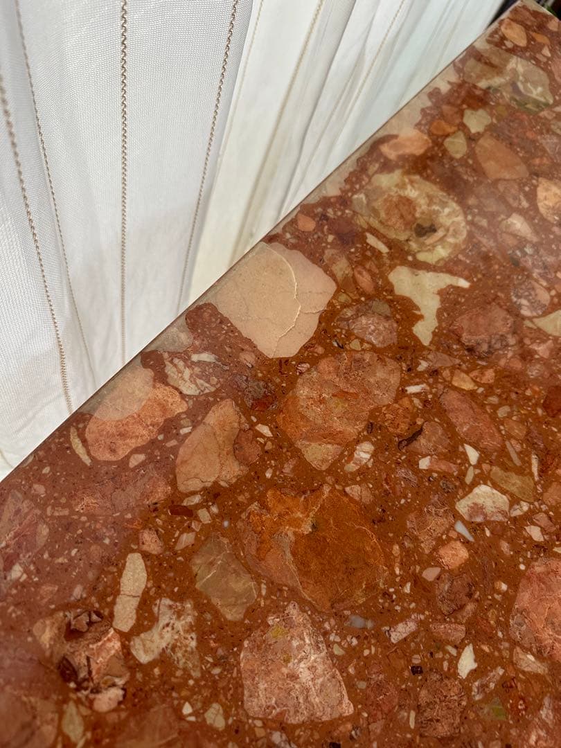 大理石 ロココ調 クラシック 猫脚 コンソールテーブル 電話台 家具