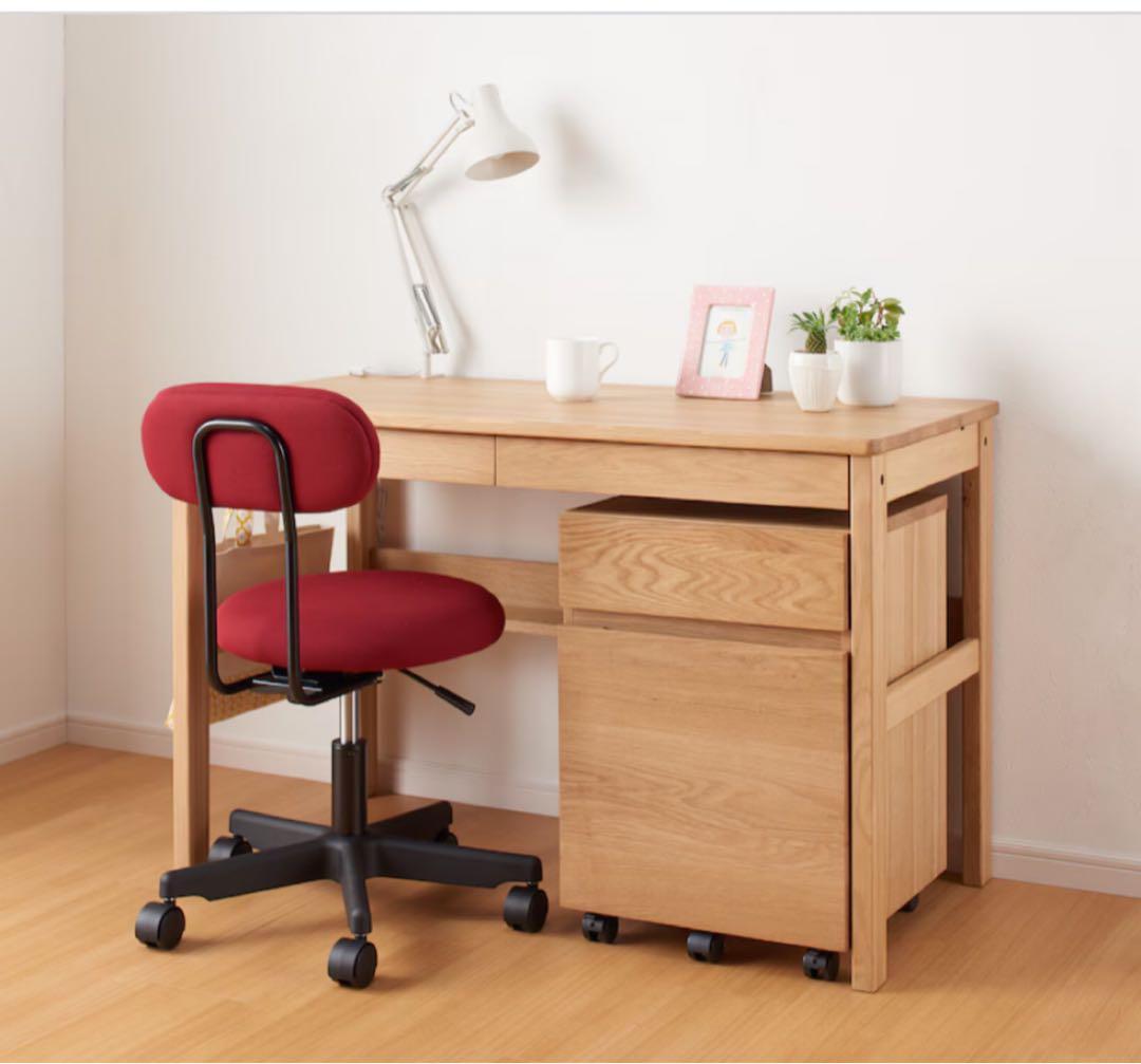 My様リクエスト品】無印良品 MUJI 無垢材 木製デスク オーク材 事務 学習