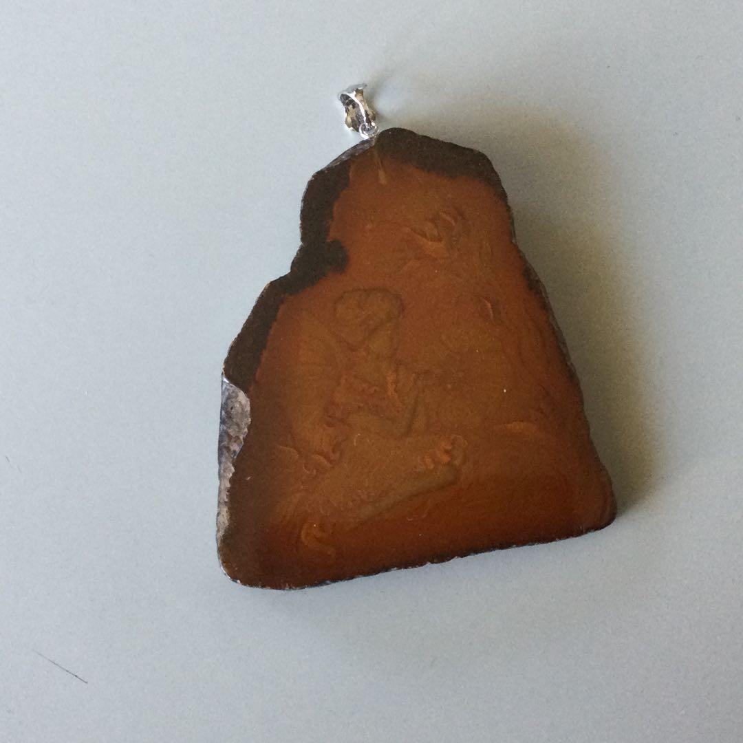 琥珀ペンダントトップ(インタリオ妖精)