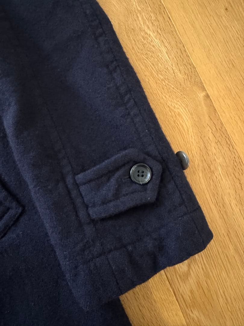 コムデギャルソンオムドゥ 縮絨ステンカラーコート S ネイビー