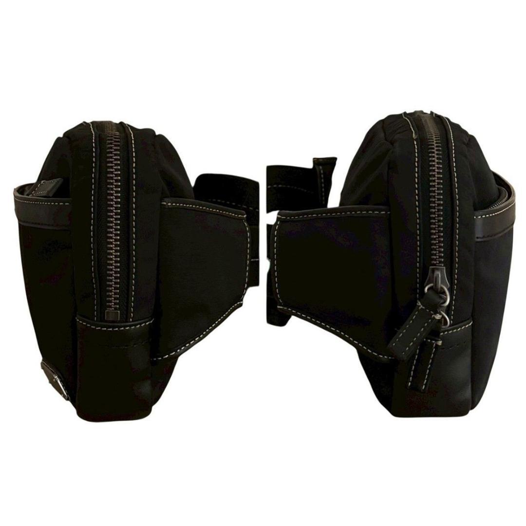 美品 COACH コーチ ウエストバッグ ウエストポーチ ナイロン レザー