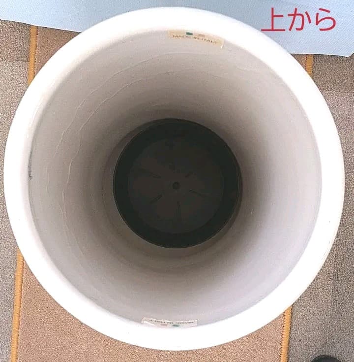 イタリア製　高級傘立て　陶器製　フラワー　ローズ　レインラック