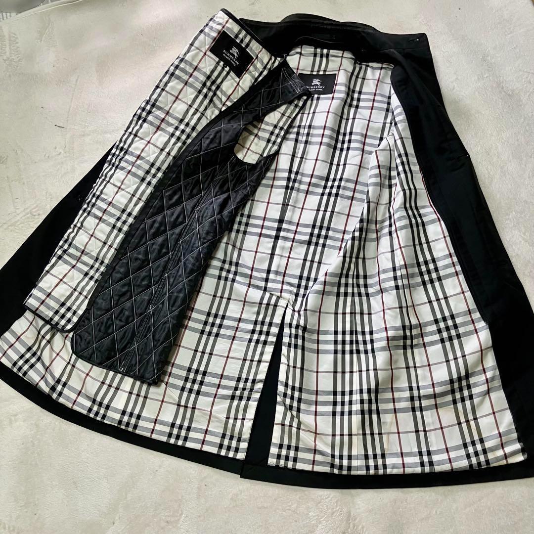 [値下げ処分価格] バーバリーブラックレーベル　ステンカラーコート　ライナー付