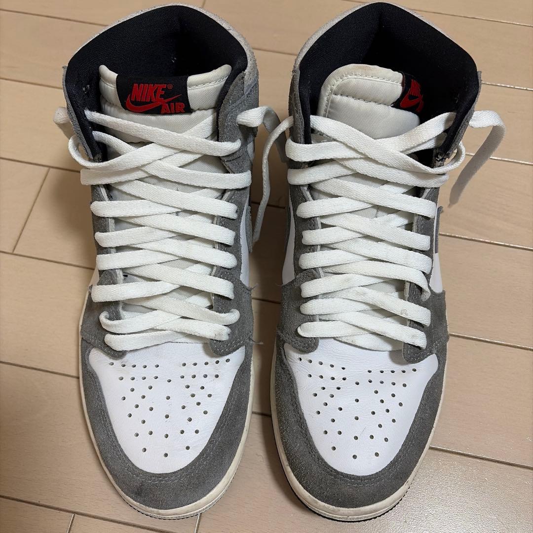 ナイキ エアジョーダン1 レトロ ハイ OG ブラック アンド スモークグレー