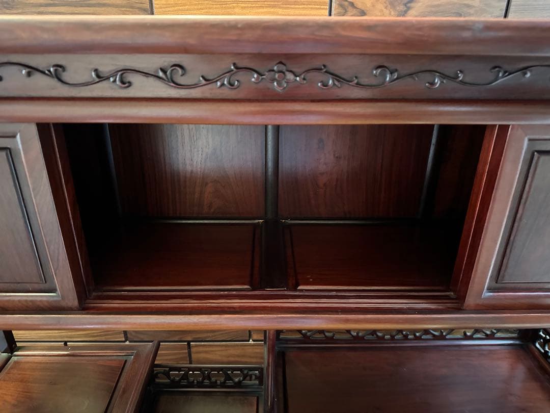 お盆限定価格！！　アンティーク　茶箪笥　紫檀　茶棚　飾り棚