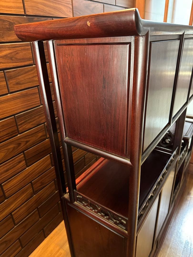 お盆限定価格！！　アンティーク　茶箪笥　紫檀　茶棚　飾り棚