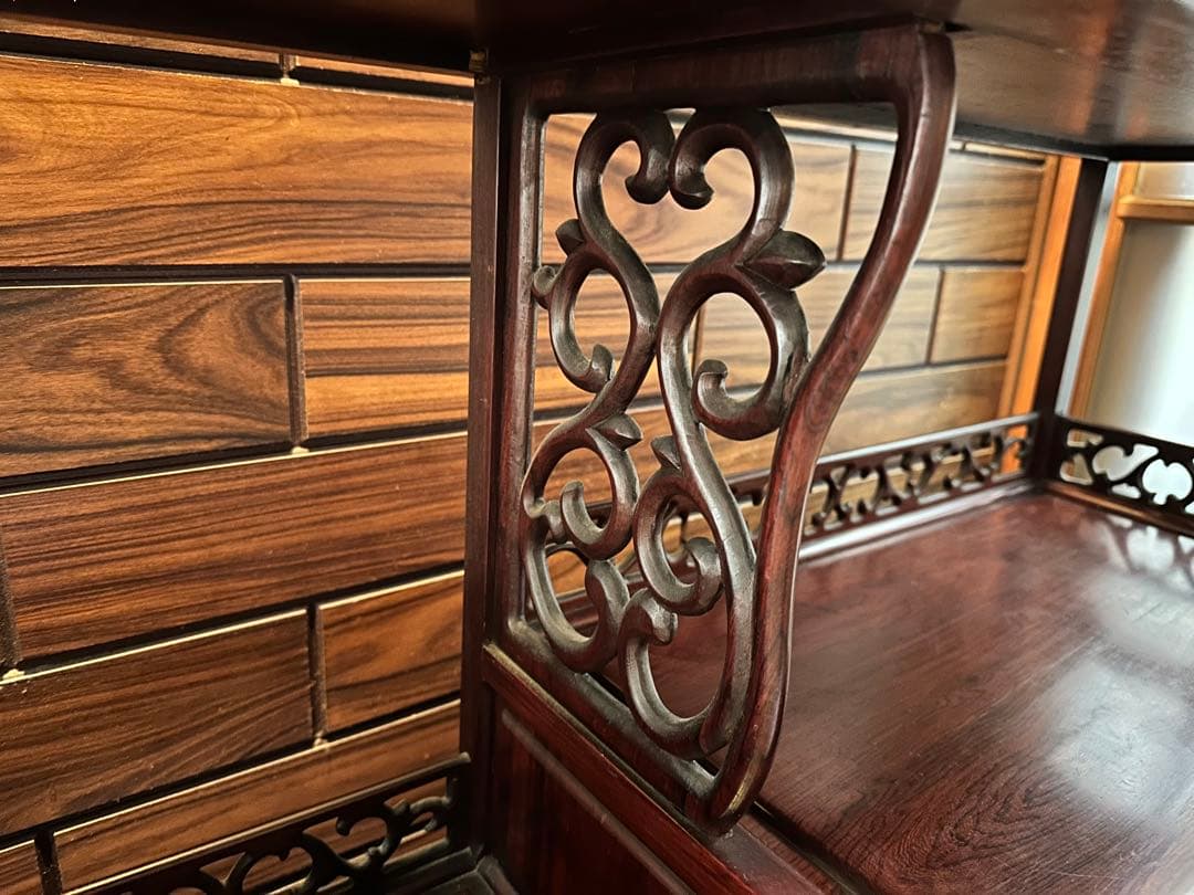 お盆限定価格！！　アンティーク　茶箪笥　紫檀　茶棚　飾り棚