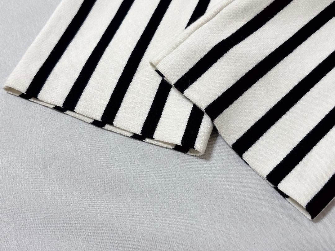 LE PHIL✨ ルフィル ボーダー ハイネック ニット プルオーバーADORE