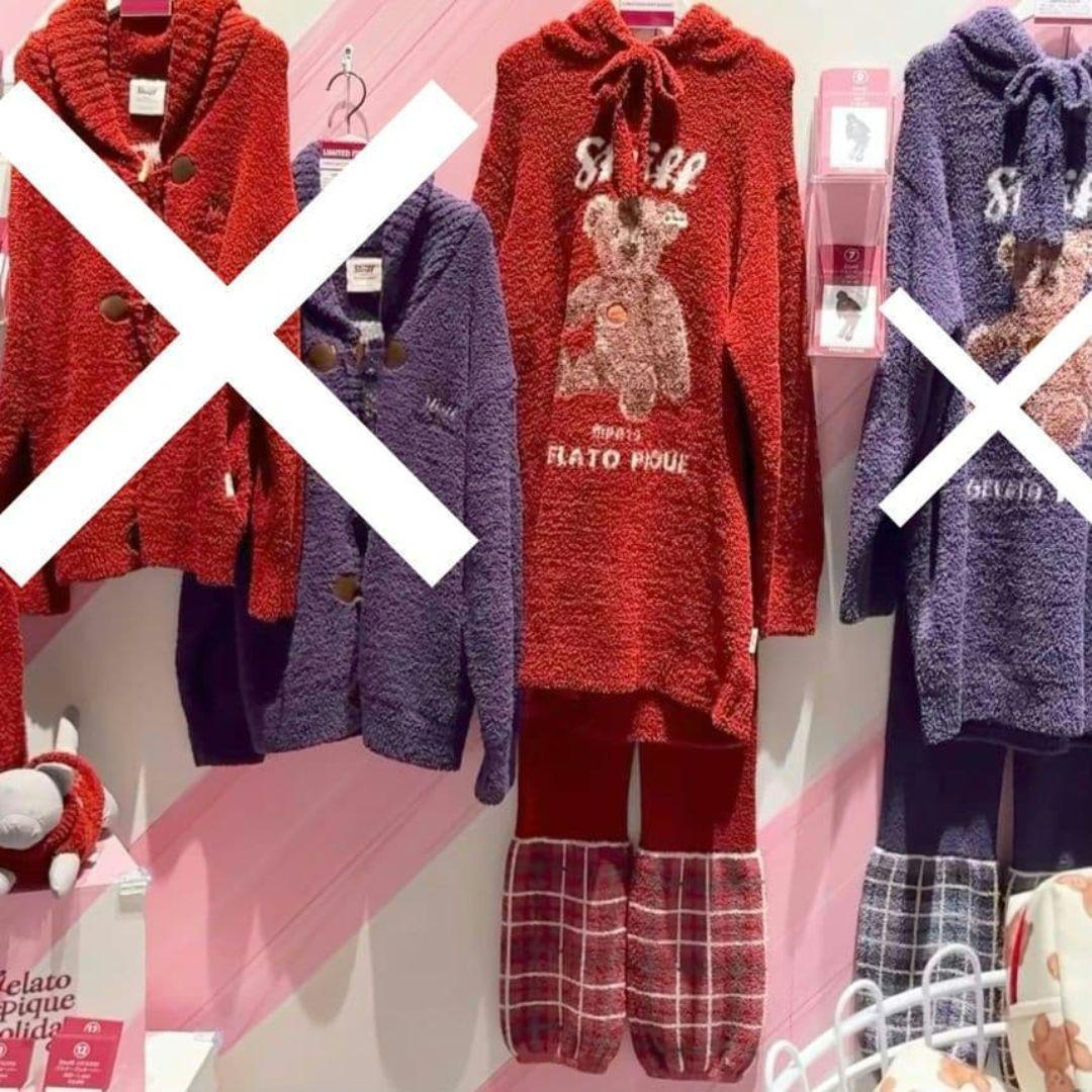 【HOLIDAY】Steiff ジェラートピケ　ワンピースレッド 表参道限定