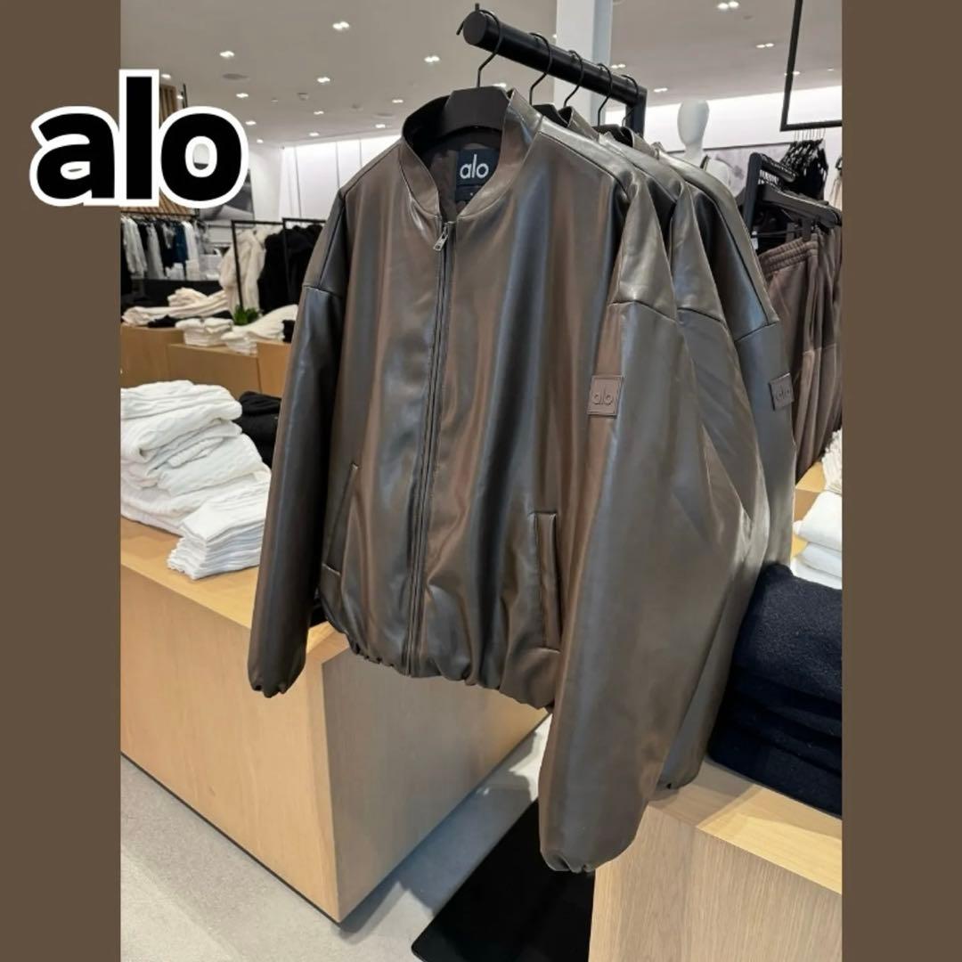 aloアロ faux レザーボンバージャケット（最終値下げ）