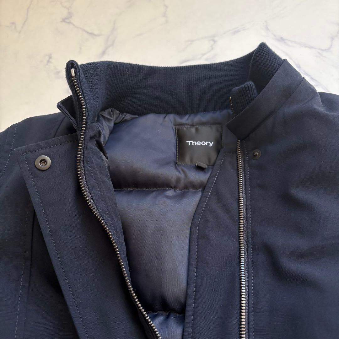 未使用級 セオリー ダウンコート 定価11万円 S ネイビー