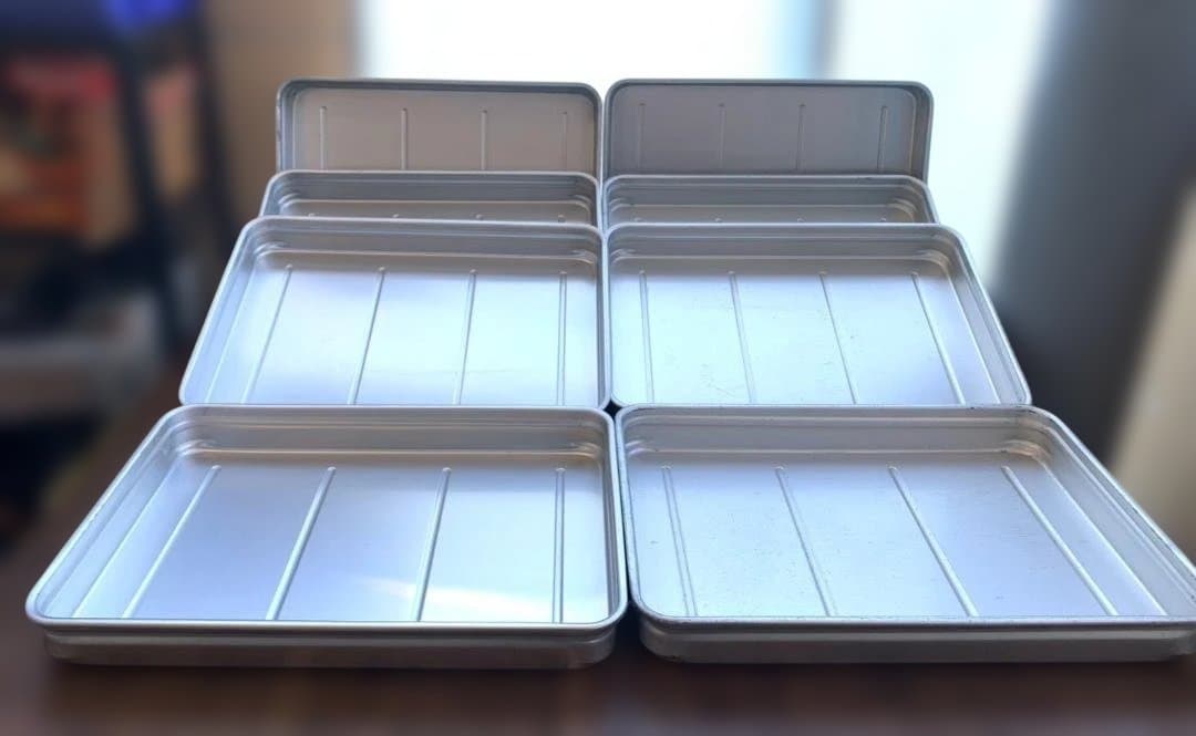 中尾アルミ アルミ製キングボックス 大60 N43-6 蓋付き 8点セット