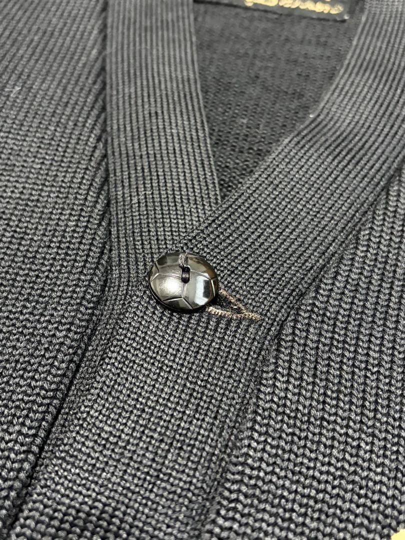 希少ブラック 1950s Dehenヴィンテージ レタードカーディガンワッペン付