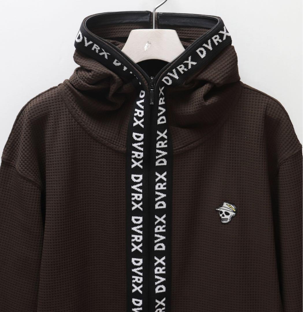 《デヴァローゴルフ》未使用 ビッグロゴ 凹凸ワッフル生地 フーディブルゾン XL