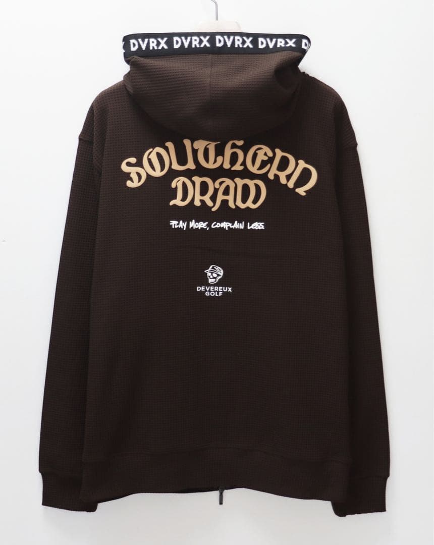 《デヴァローゴルフ》未使用 ビッグロゴ 凹凸ワッフル生地 フーディブルゾン XL