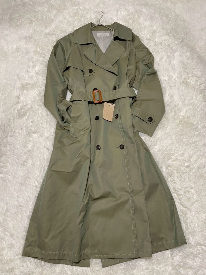 【タグ付未使用】Plage（プラージュ） トレンチコート カーキ 38