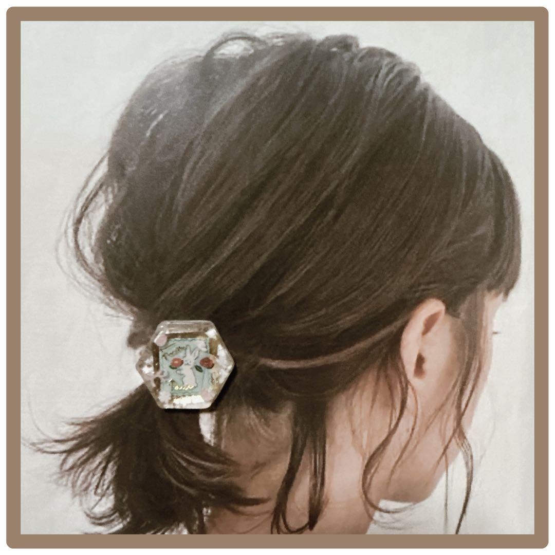 No 18❣️大人可愛いうさぎレジンヘアゴム❣️٩(๑❛ᴗ❛๑)۶❣️