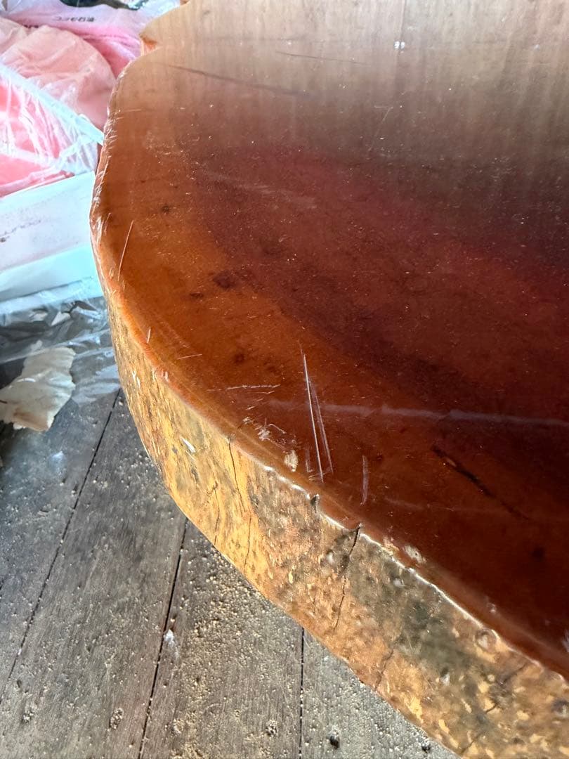 天然木 欅材 けやき 一枚板 座卓テーブル 輪切り 和家具 ちゃぶ台 総無垢材