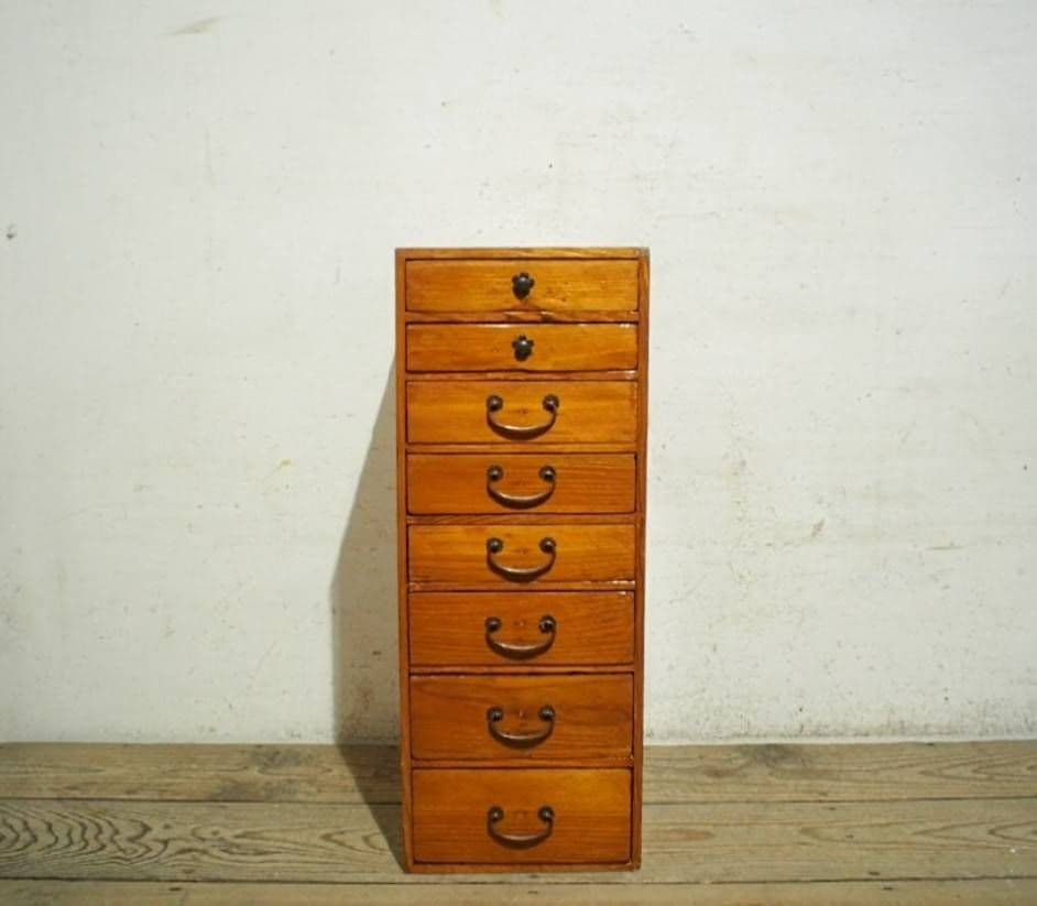 1021 ヴィンテージ　収納棚　小引き出し　チェスト　ケース　古家具　レトロ