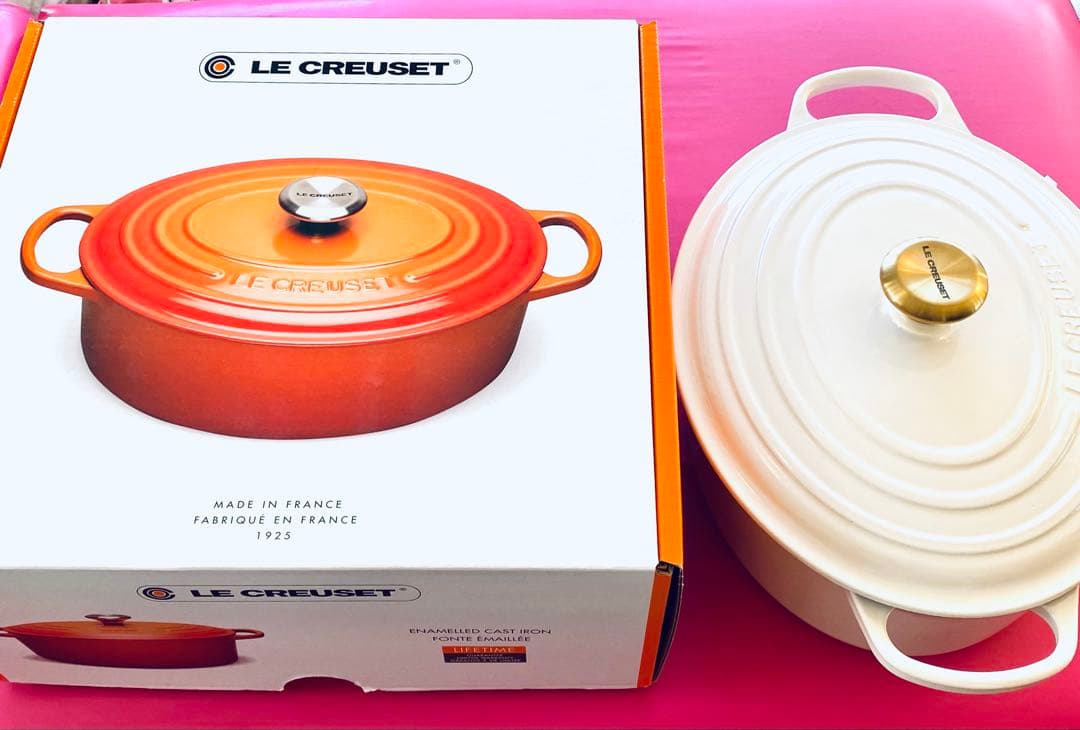 ル・クルーゼ シグニチャー ココット・オーバル 33cm クリーム