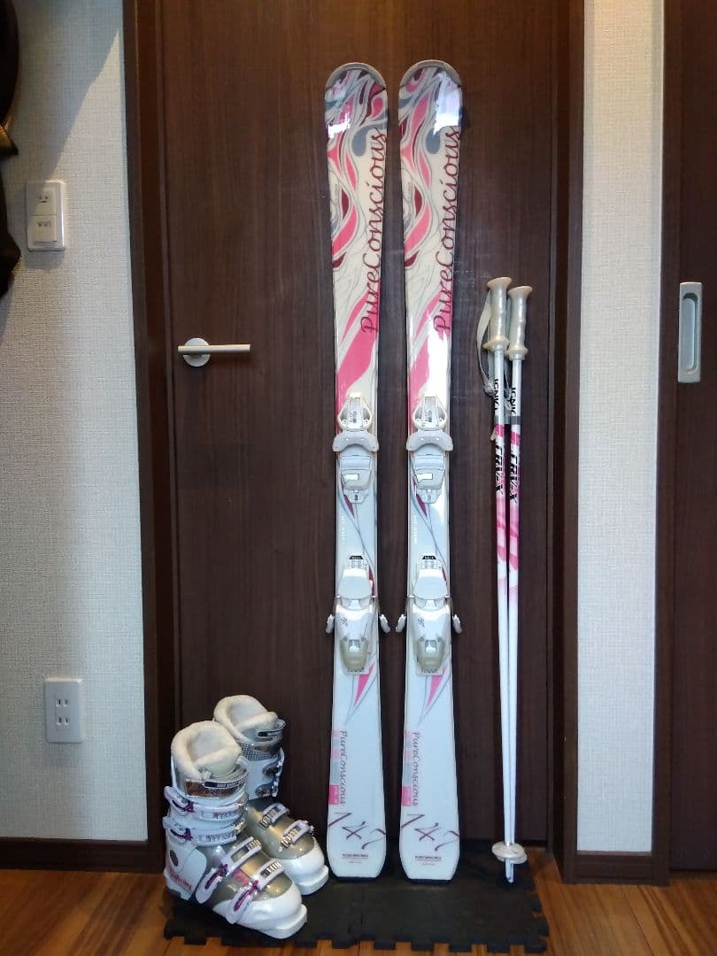 美品/PURECONSCIOUS/レディース用/スキーセット/メンテ・WAX済✔