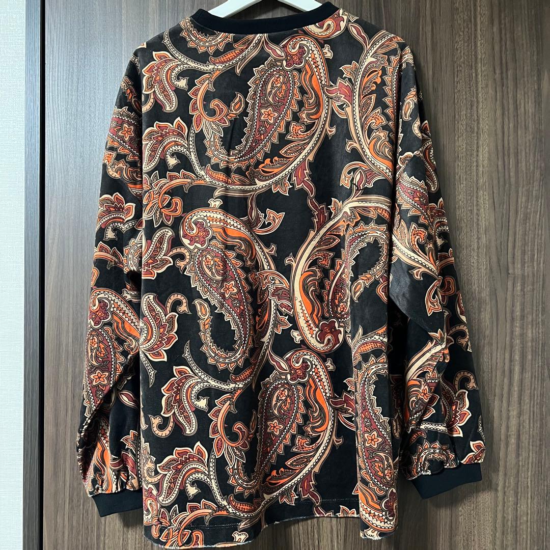 TIGHTBOOTH タイトブース ペイズリー ベロア ロンT