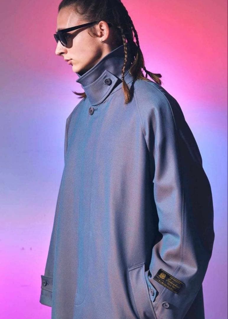 MAISON SPECIAL ステンカラーコート プライムオーバー シャンブレー