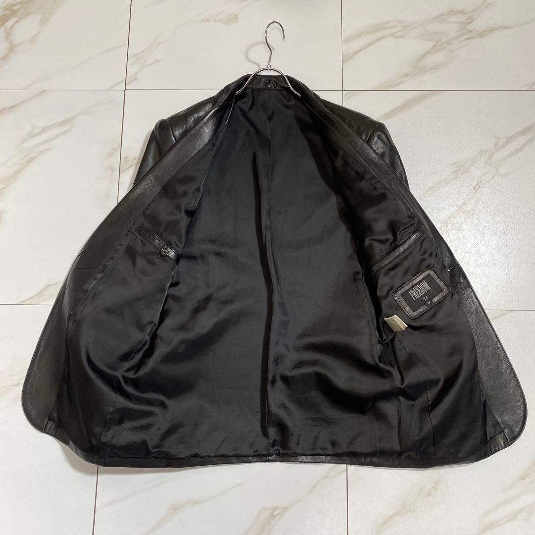 希少⭐︎FREEDOM 90s ラムレザー テーラードジャケット 羊革