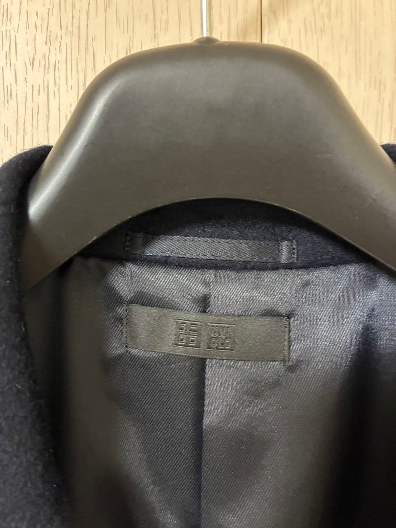 ネイビー ウールカシミヤチェスターコート