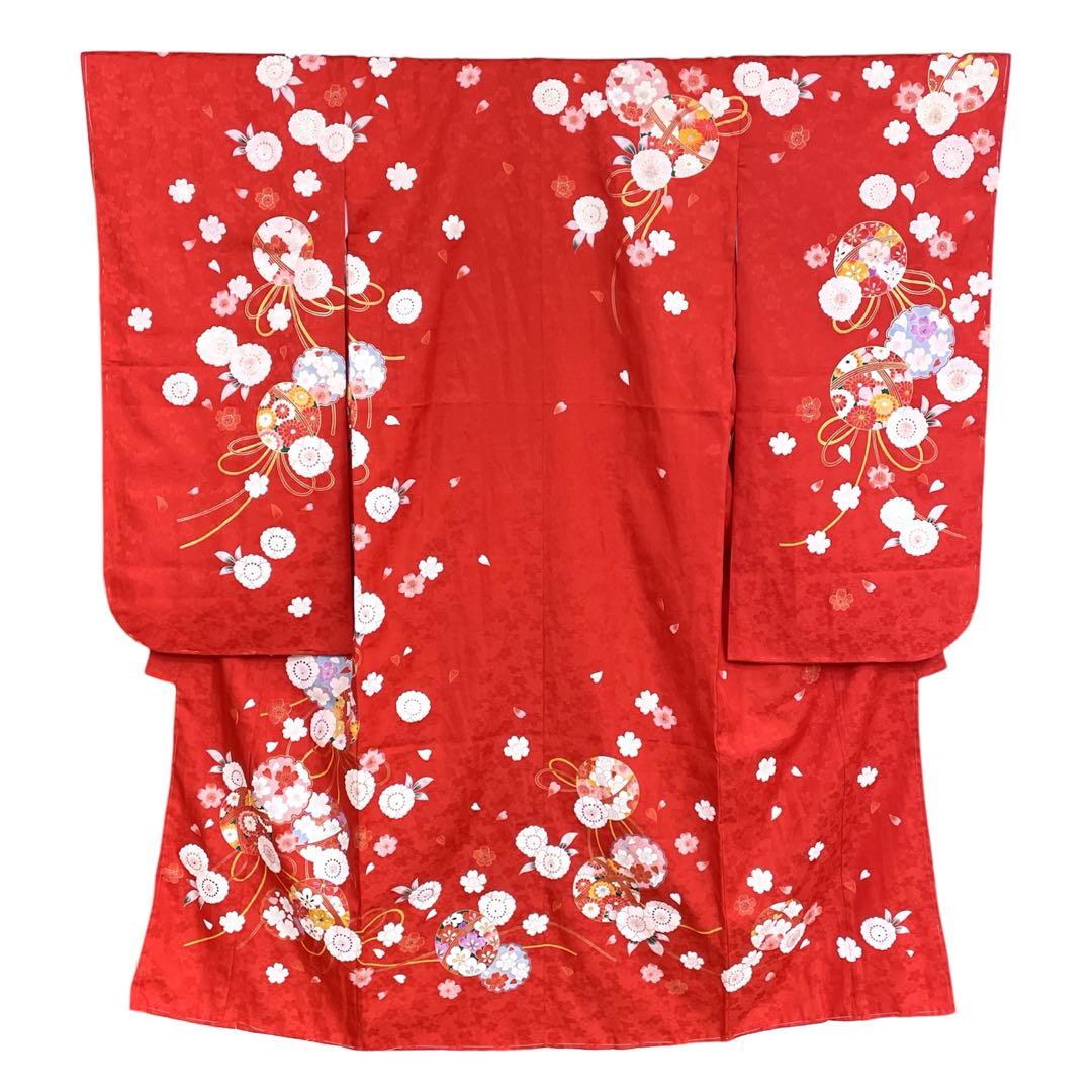 ◎mk-636　未着用　七五三　女の子　着物・襦袢セット　7歳　　1-22