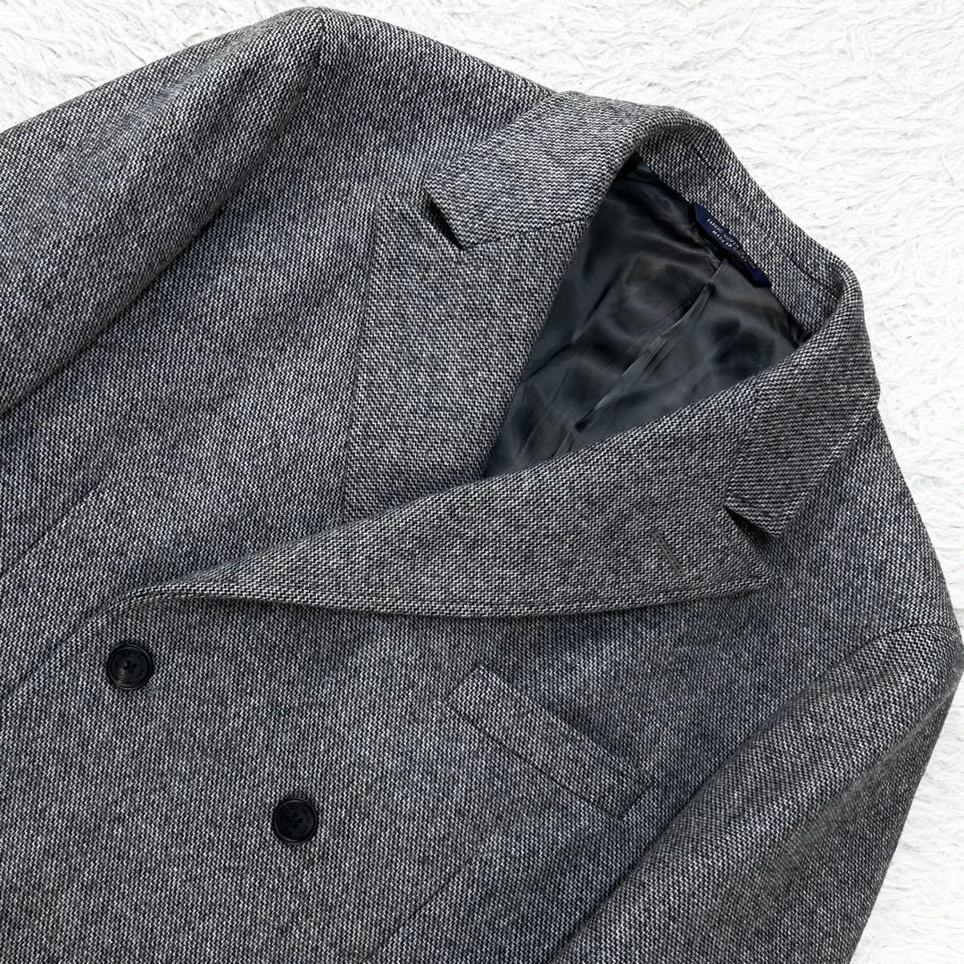極美品 イタリア生地 ヘリンボーン ブルックスブラザーズ ダブルチェスターコート