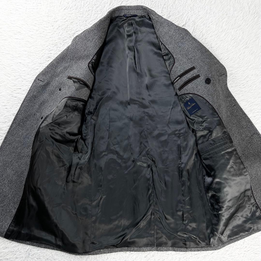 極美品 イタリア生地 ヘリンボーン ブルックスブラザーズ ダブルチェスターコート