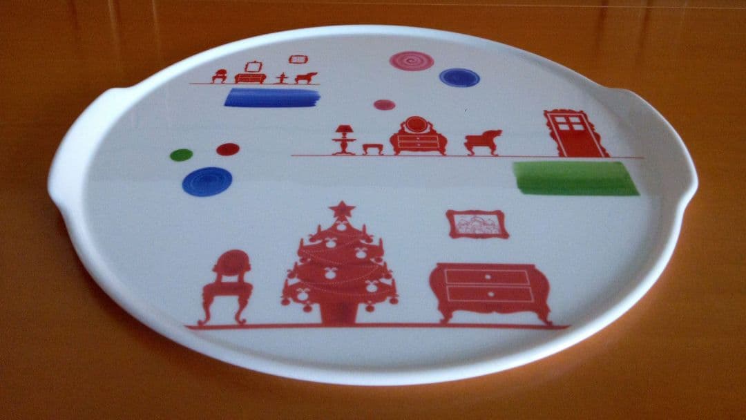 【希少】リチャードジノリ×パオラ・ナヴォーネ「カーサドルチェカーサ」ケーキトレイ