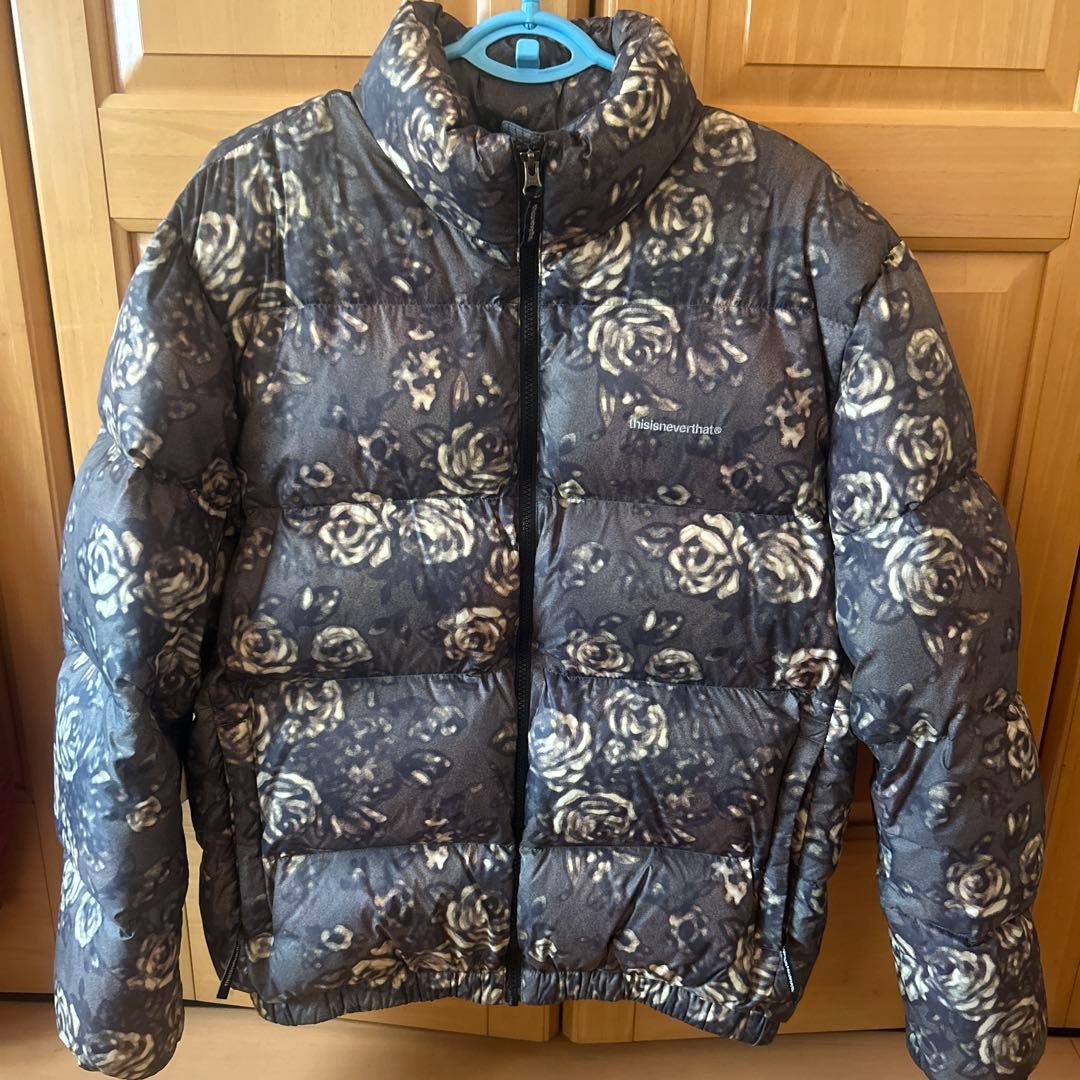 thisisneverthat フラワーパターン ダウンジャケット M