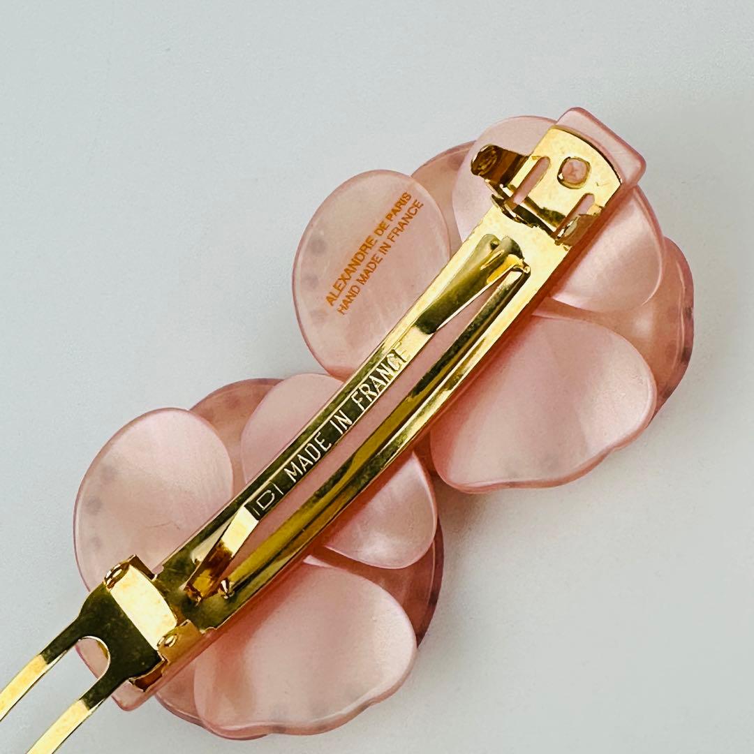 アレクサンドルドゥパリ　花モチーフ ヘアクリップ ピンク　ヘアアクセサリー