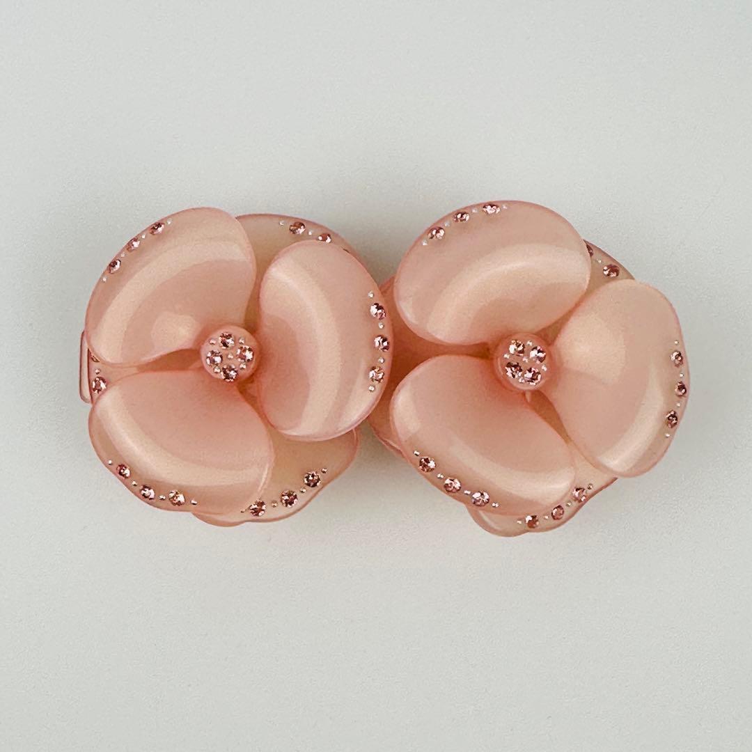 アレクサンドルドゥパリ　花モチーフ ヘアクリップ ピンク　ヘアアクセサリー