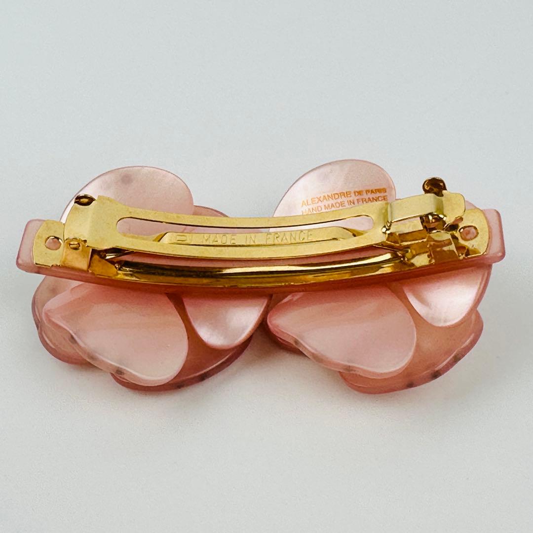 アレクサンドルドゥパリ　花モチーフ ヘアクリップ ピンク　ヘアアクセサリー