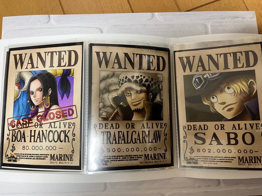 ONE PIECEグッズ　クリアファイル　限定シール　手配書まとめ販売　ルフィ