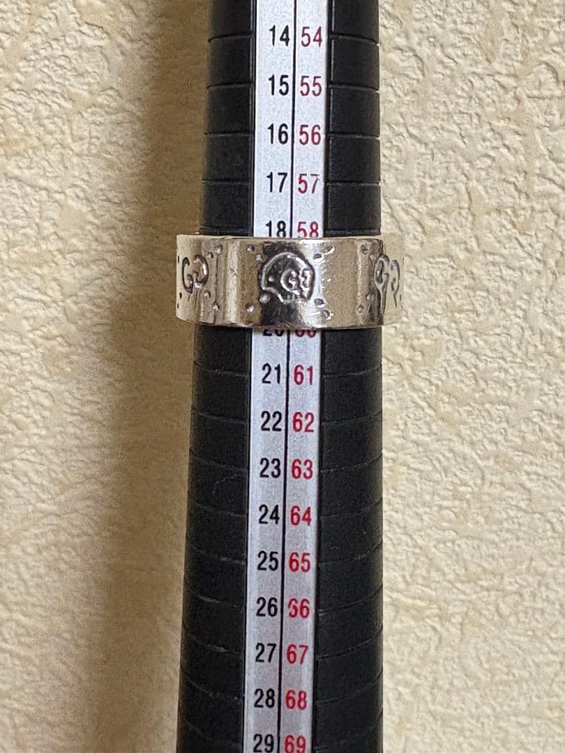 GUCCI ブランデッドG スカルワイドリング 刻印サイズ20号【箱/ポーチ付】