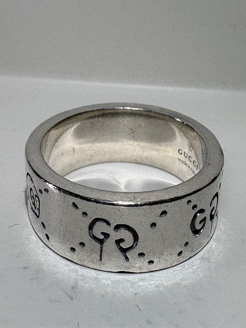 GUCCI ブランデッドG スカルワイドリング 刻印サイズ20号【箱/ポーチ付】