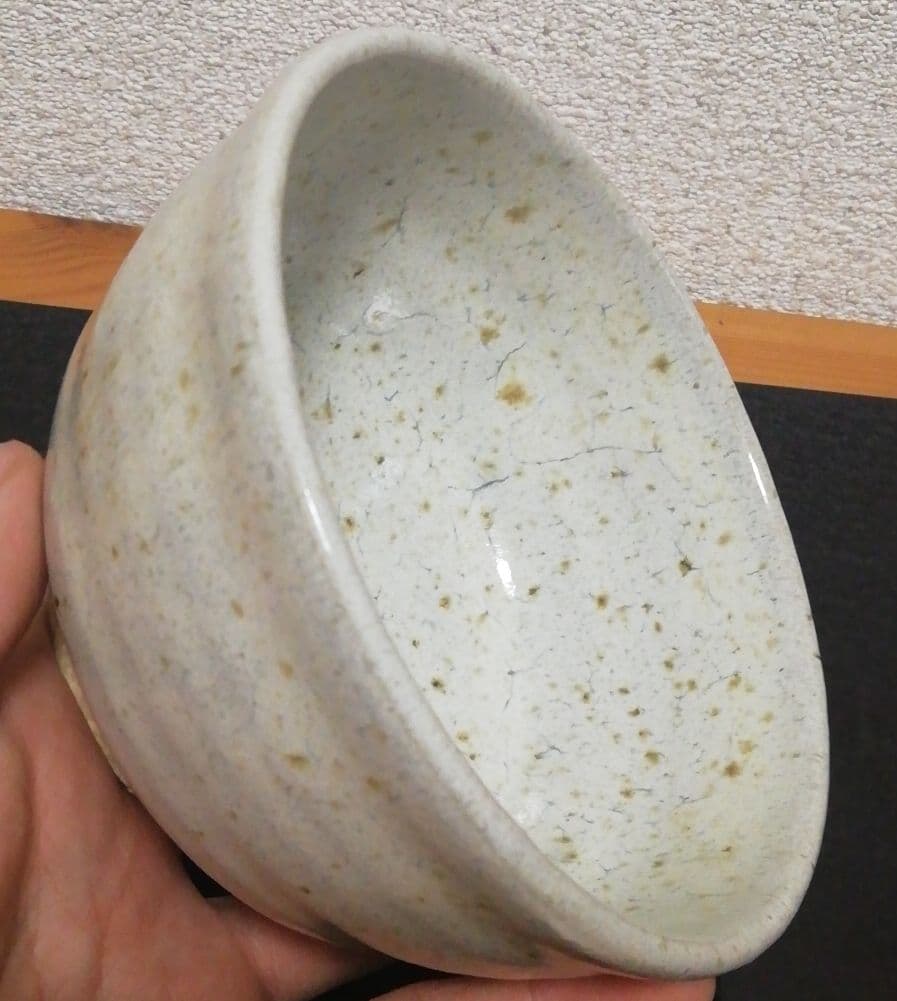 西岡小十作　斑唐津　茶碗　共箱　仕服付　茶道具