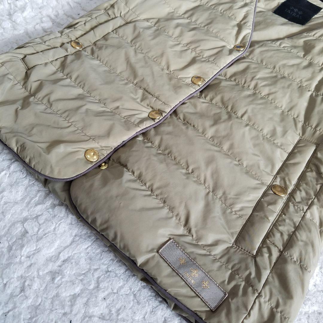 TATRAS✨インナーダウンベスト モスグリーン カーキ Vネック 金ボタン