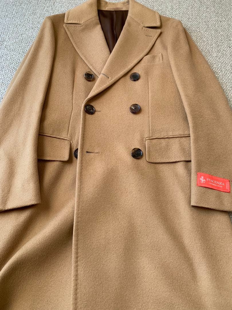 美品　piacenza エディフィス　カシミヤ混コート キャメル　44