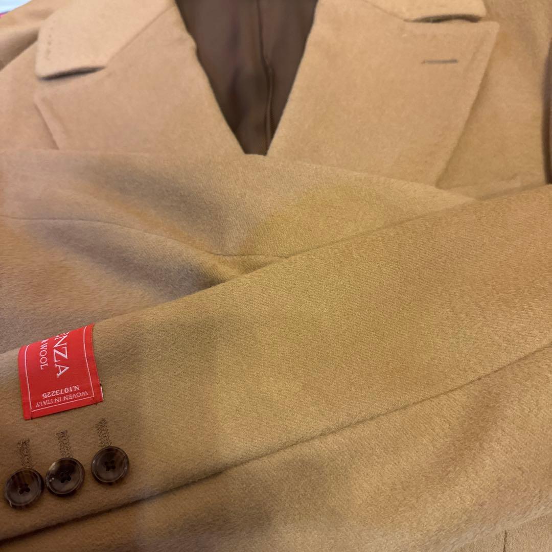 美品　piacenza エディフィス　カシミヤ混コート キャメル　44