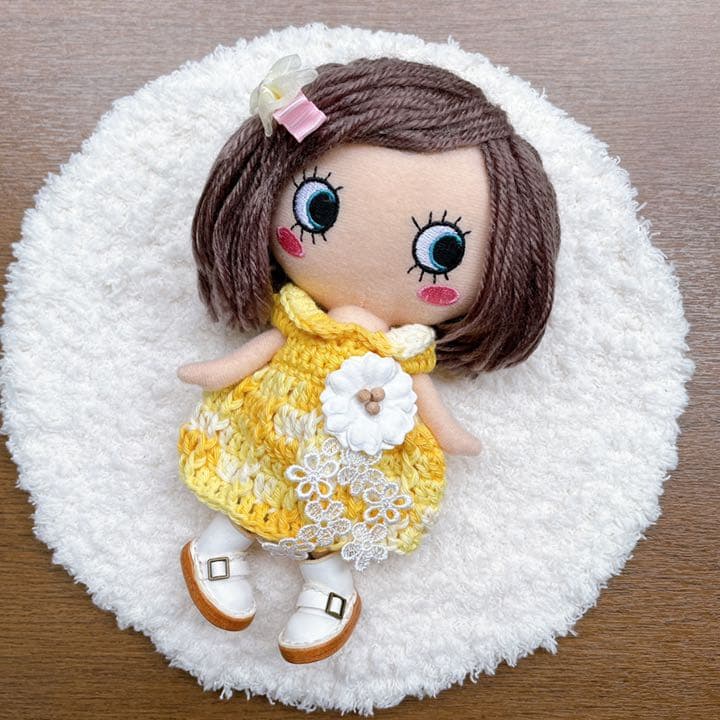 ☆ハンドメイド イルメール マリーちゃんワンピース(段染めイエロー)おまけ付☆