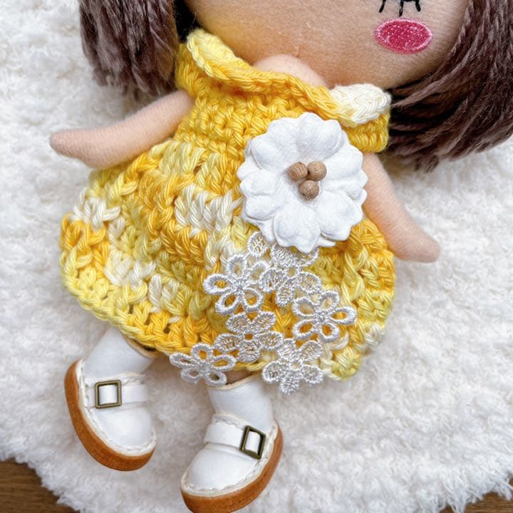 ☆ハンドメイド イルメール マリーちゃんワンピース(段染めイエロー)おまけ付☆