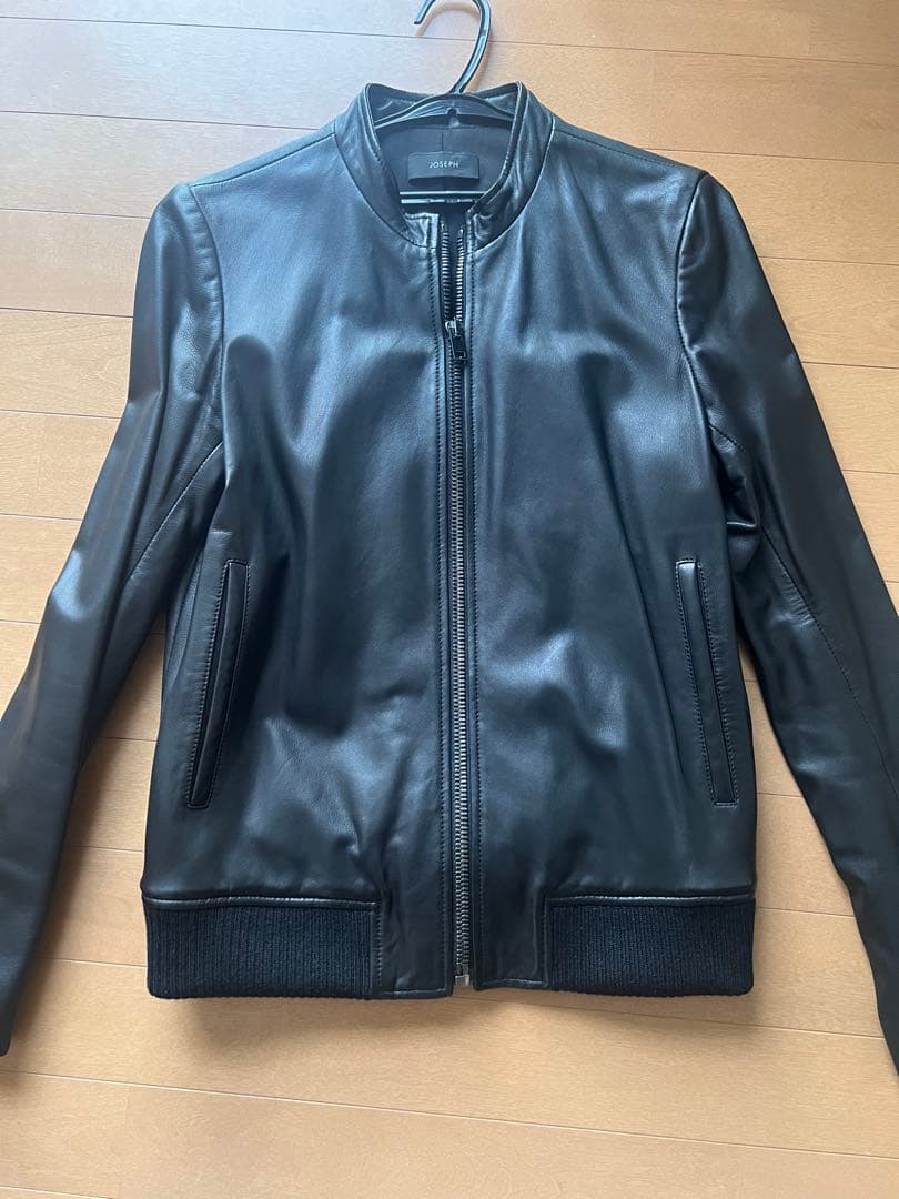 超美品JOSEPH ジョゼフ 黒 レザー ライダース革ジャン ジャケット 38